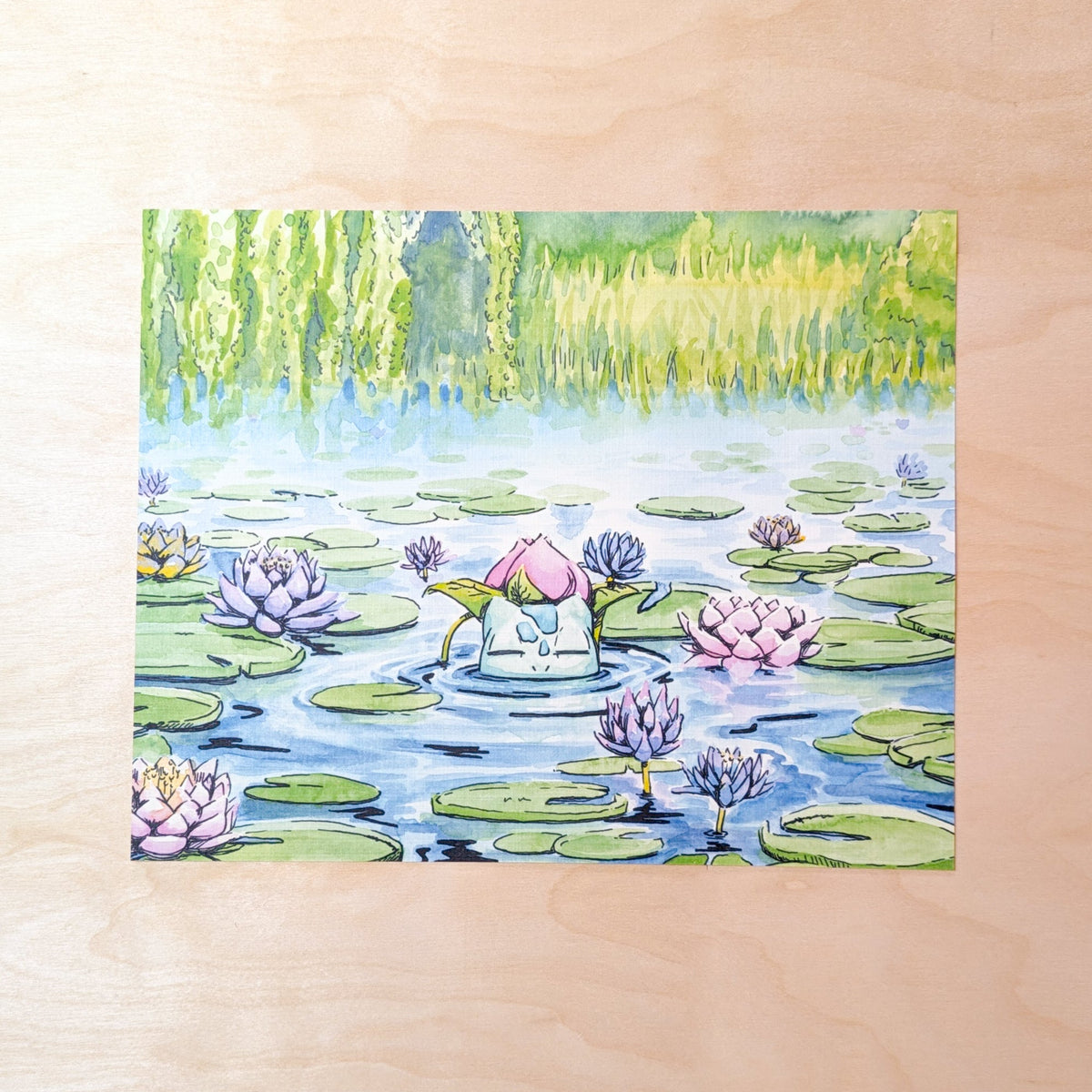 In The Lilies Bulbasaur Print