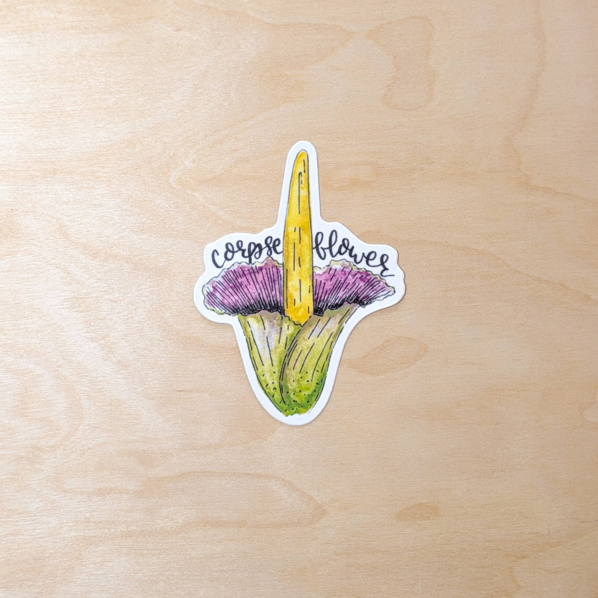 Corpse Flower Floral Botanical Sticker