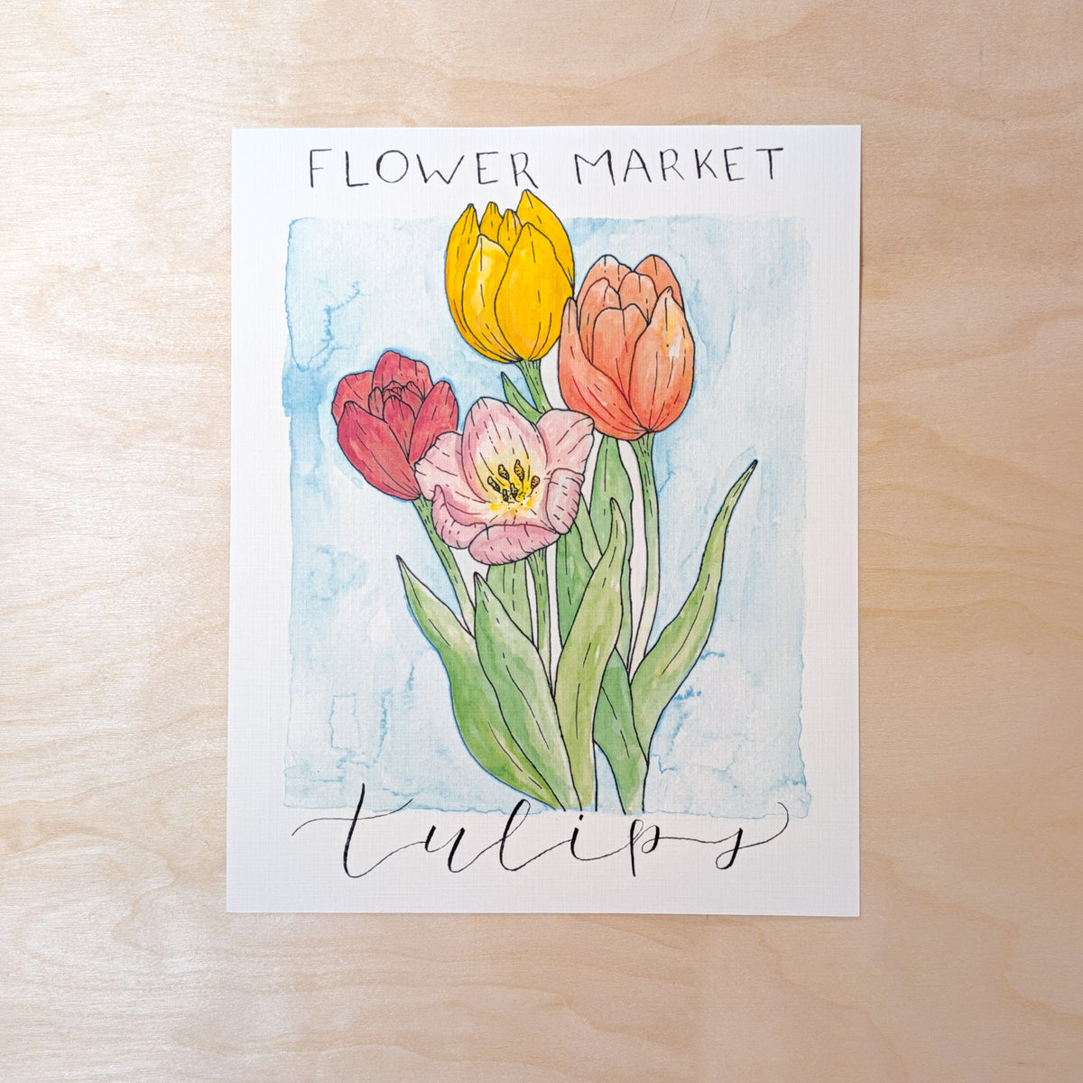 Tulip Flower Market Botanical ArtPrint