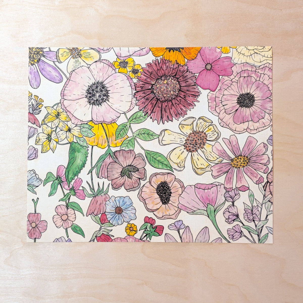 Folklore Flowers Print