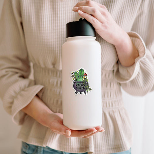 Garden Witch Botanical Halloween Sticker