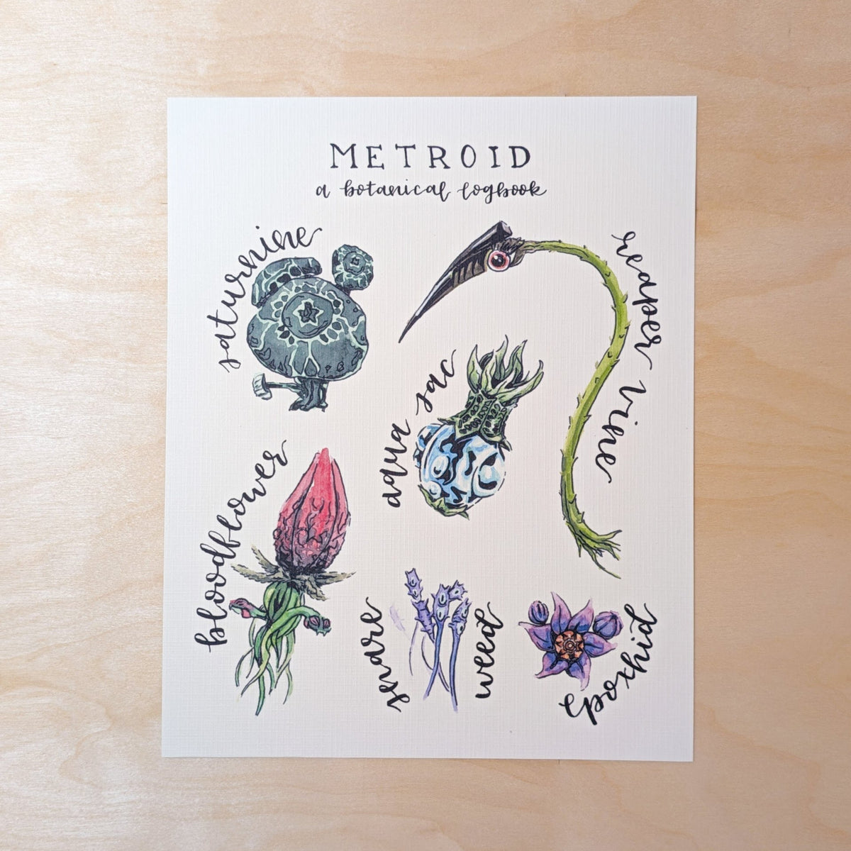 Metroid Prime Botanical Art Print
