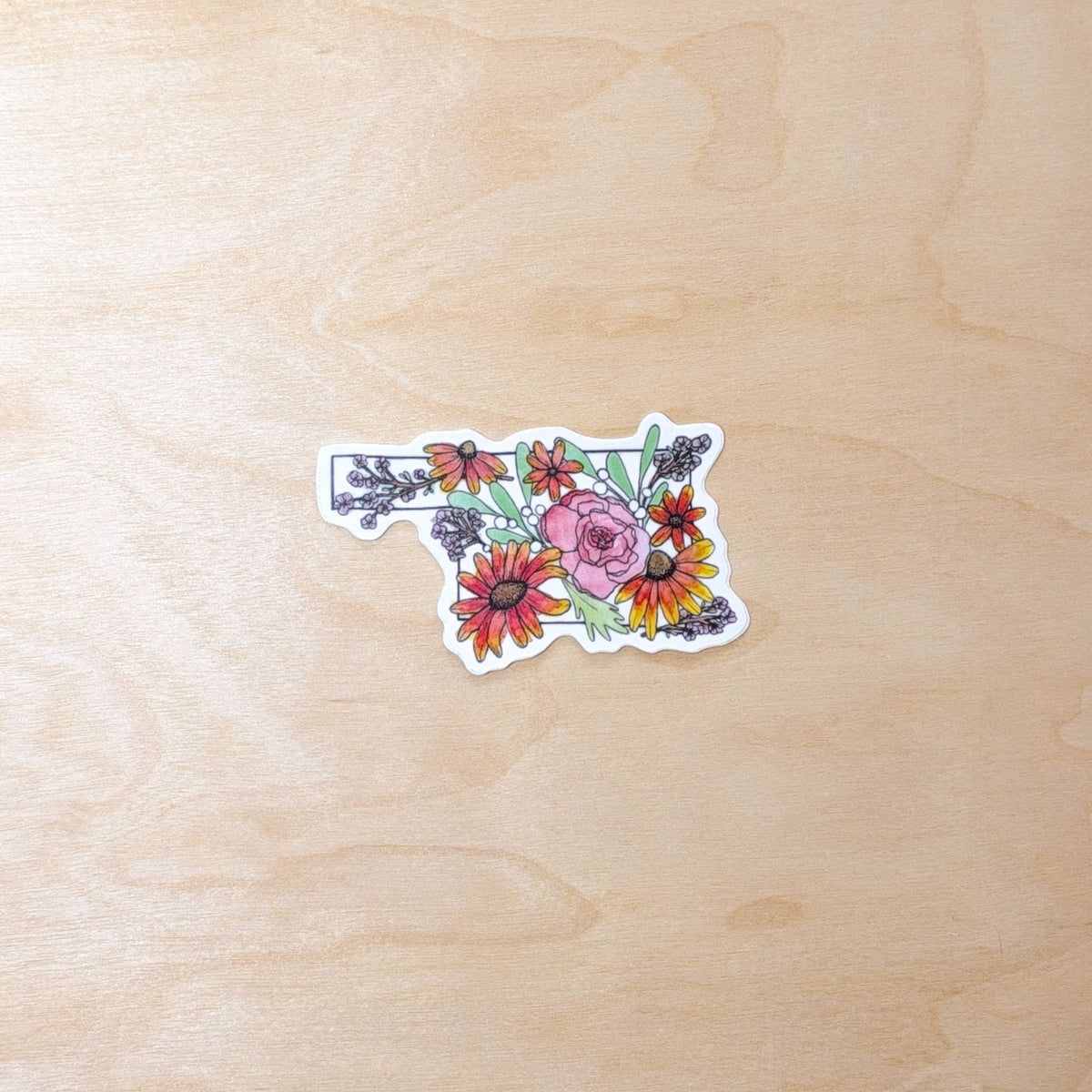 Native Plants of Oklahoma Floral Botanical Sticker