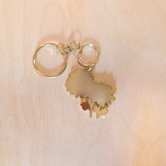 Daisy Botanical Hand-Illustrated Metal Keychain