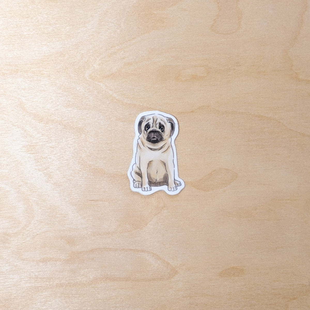 Pug Dog Pet Hand-Illustrated Sticker