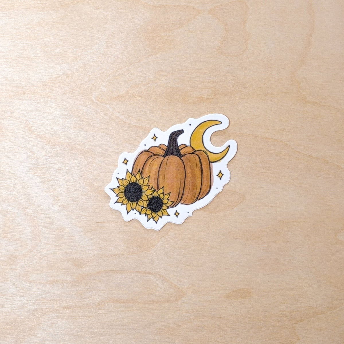 Pumpkin Floral Botanical Halloween Sticker