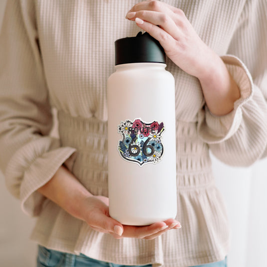 Route 66 Hand-Illustrated Watercolor Sticker