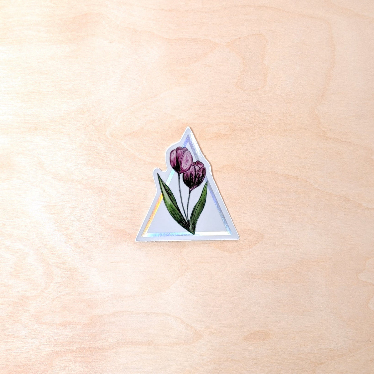 Tulip Triangle Holographic Sticker