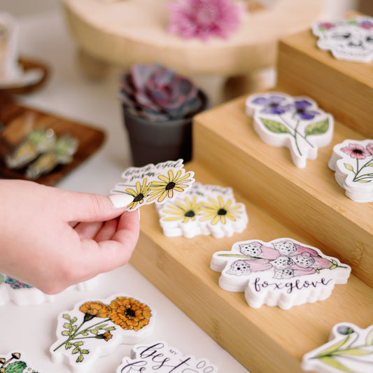 Black-Eyed Susan Floral Botanical Sticker