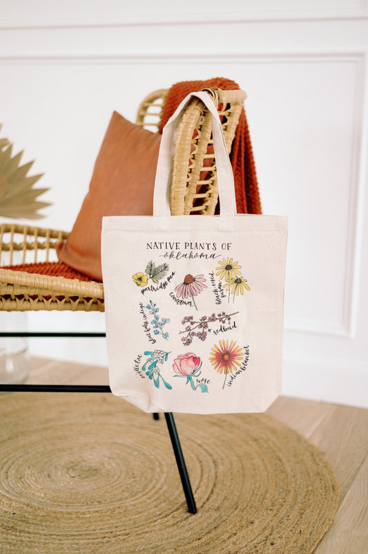 Native Plants of Oklahoma Canvas Tote Bag