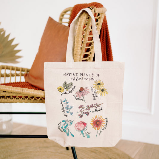 Native Plants of Oklahoma Canvas Tote Bag