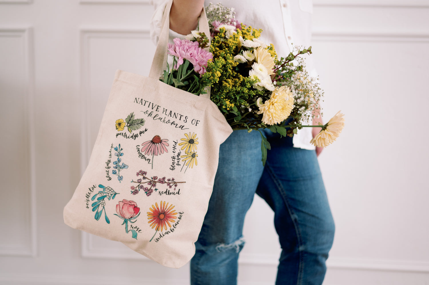 Native Plants of Oklahoma Canvas Tote Bag