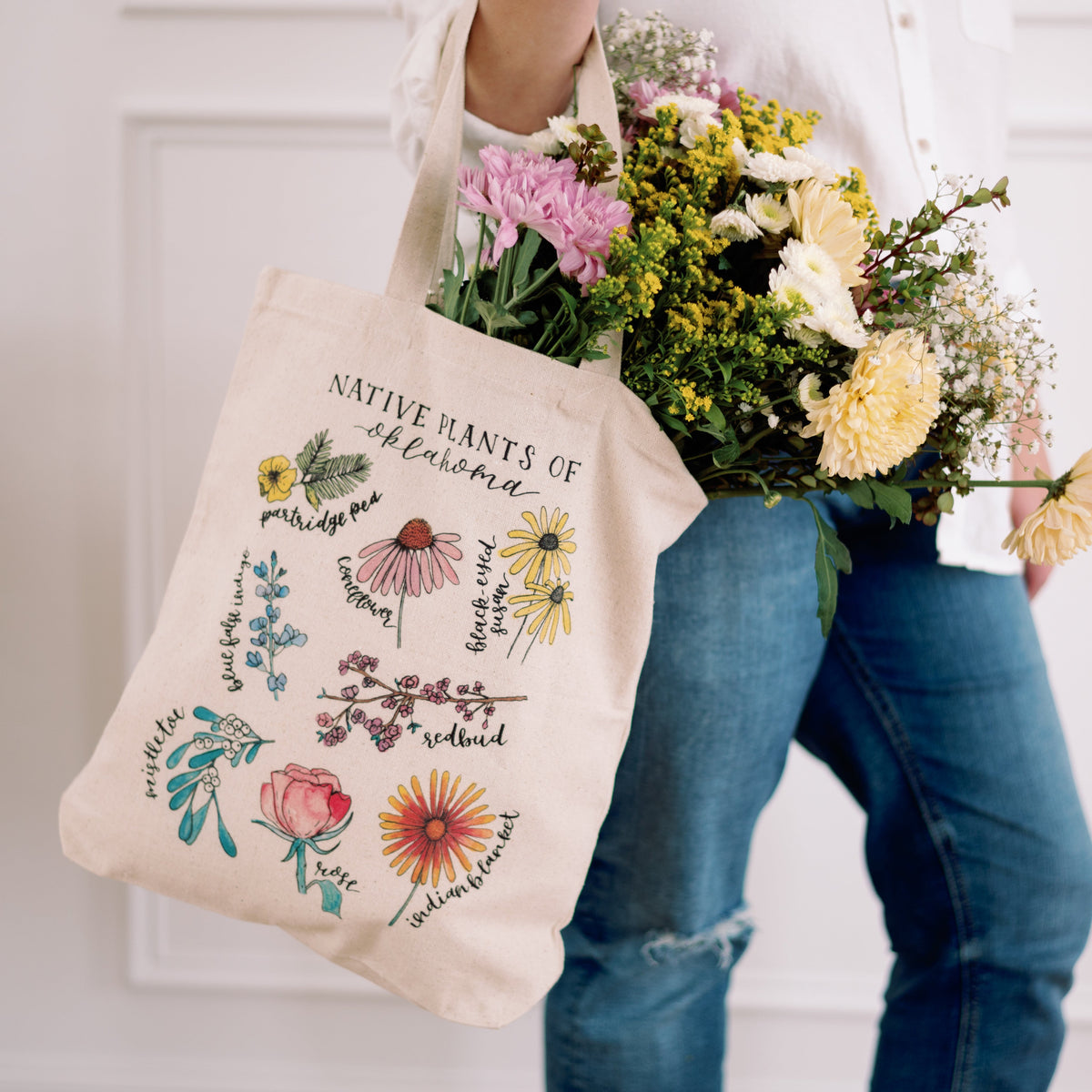 Native Plants of Oklahoma Canvas Tote Bag