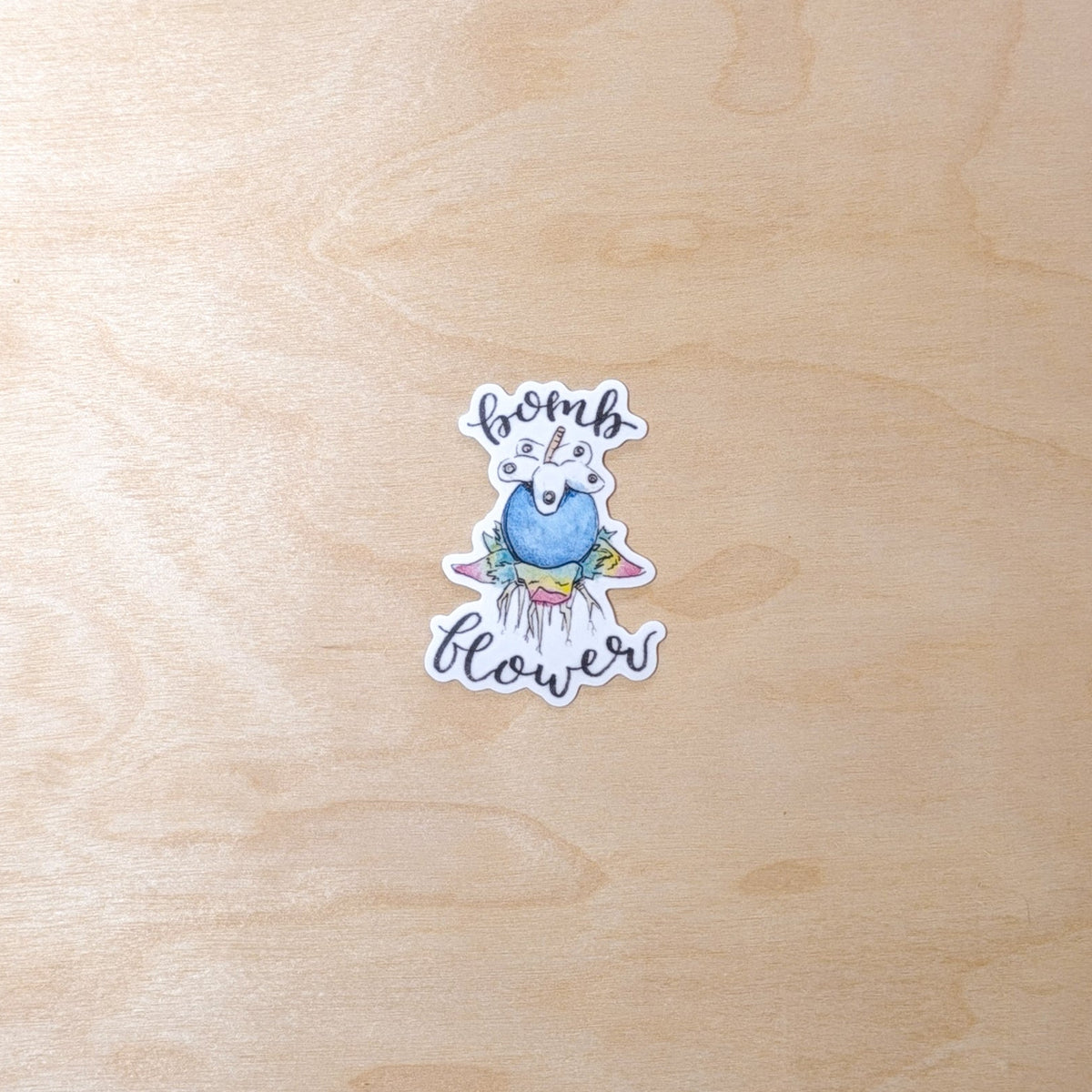 Bomb Flower Botanical Hand-Illustrated Sticker