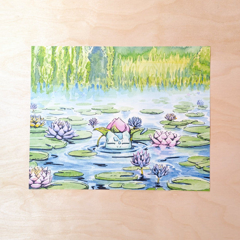 In The Lilies Bulbasaur Print