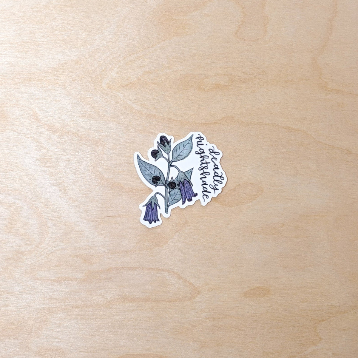 Deadly Nightshade Floral Botanical Sticker