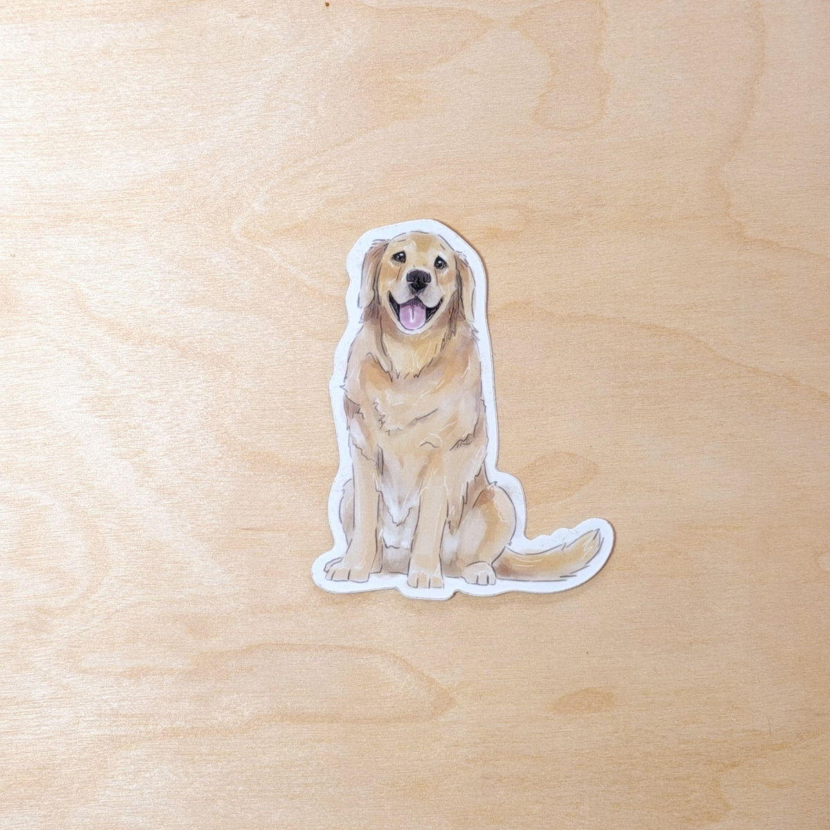 Golden Retriever Dog Pet Hand-Illustrated Sticker