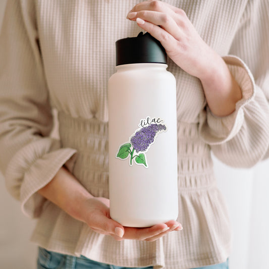 Lilac Purple Botanical Hand-Illustrated Sticker