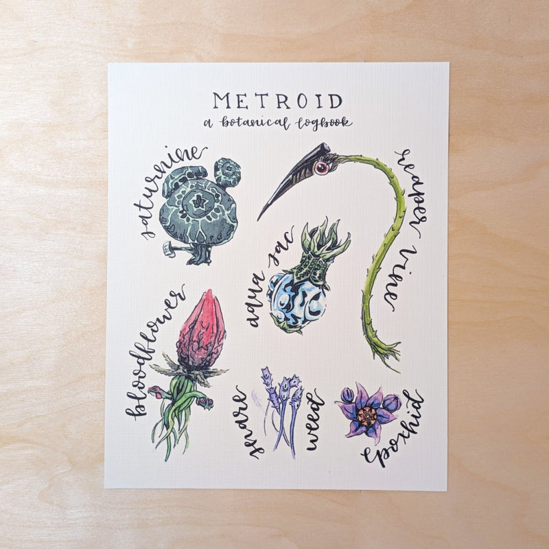 Metroid Prime Botanical Art Print