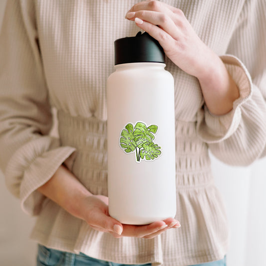 Monstera Leaf Botanical Hand-Illustrated Sticker
