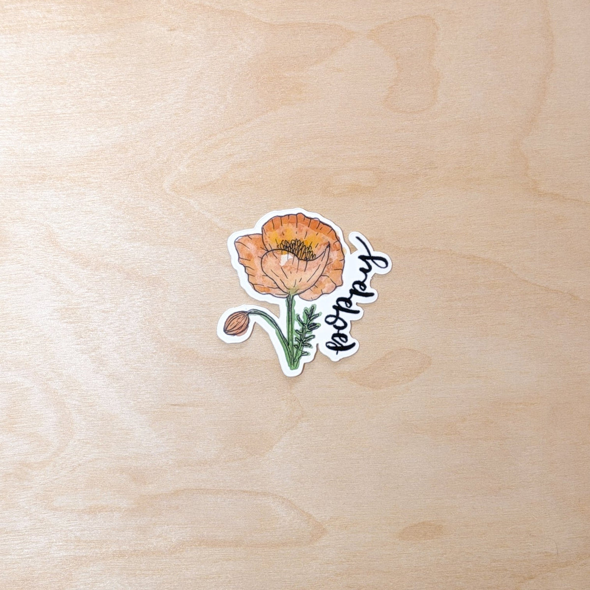 California Poppy Floral Botanical Sticker