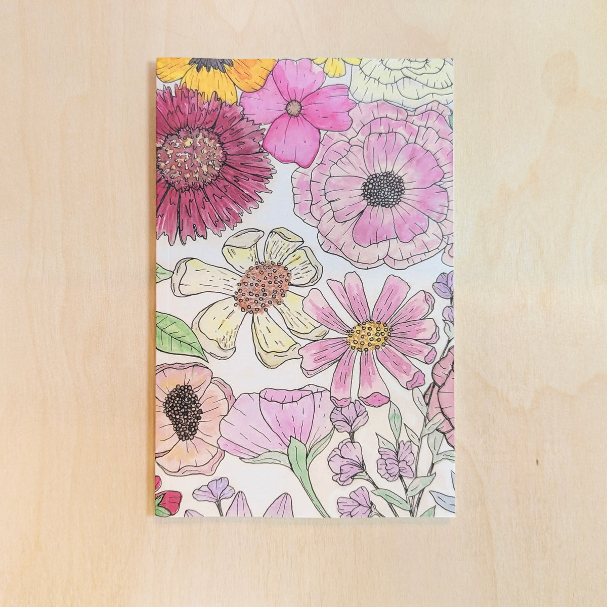 Folklore Floral Lined Soft-Touch Journal