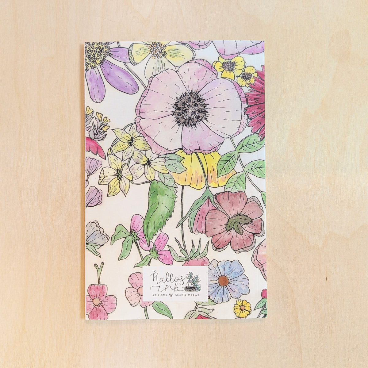 Folklore Floral Lined Soft-Touch Journal
