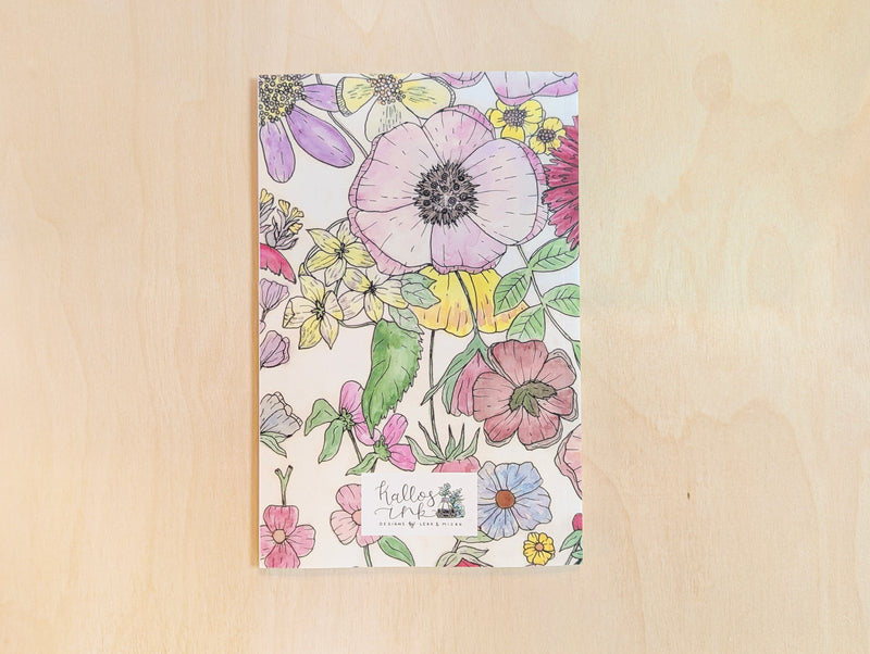 Folklore Floral Lined Soft-Touch Journal