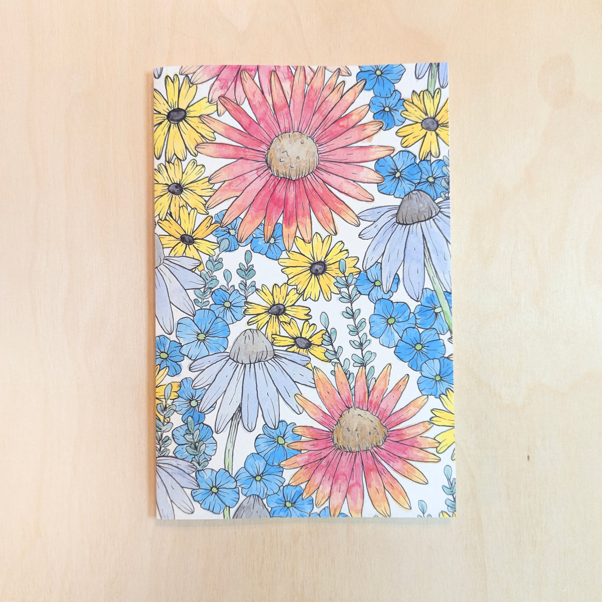Prairie Floral Lined Soft-Touch Journal