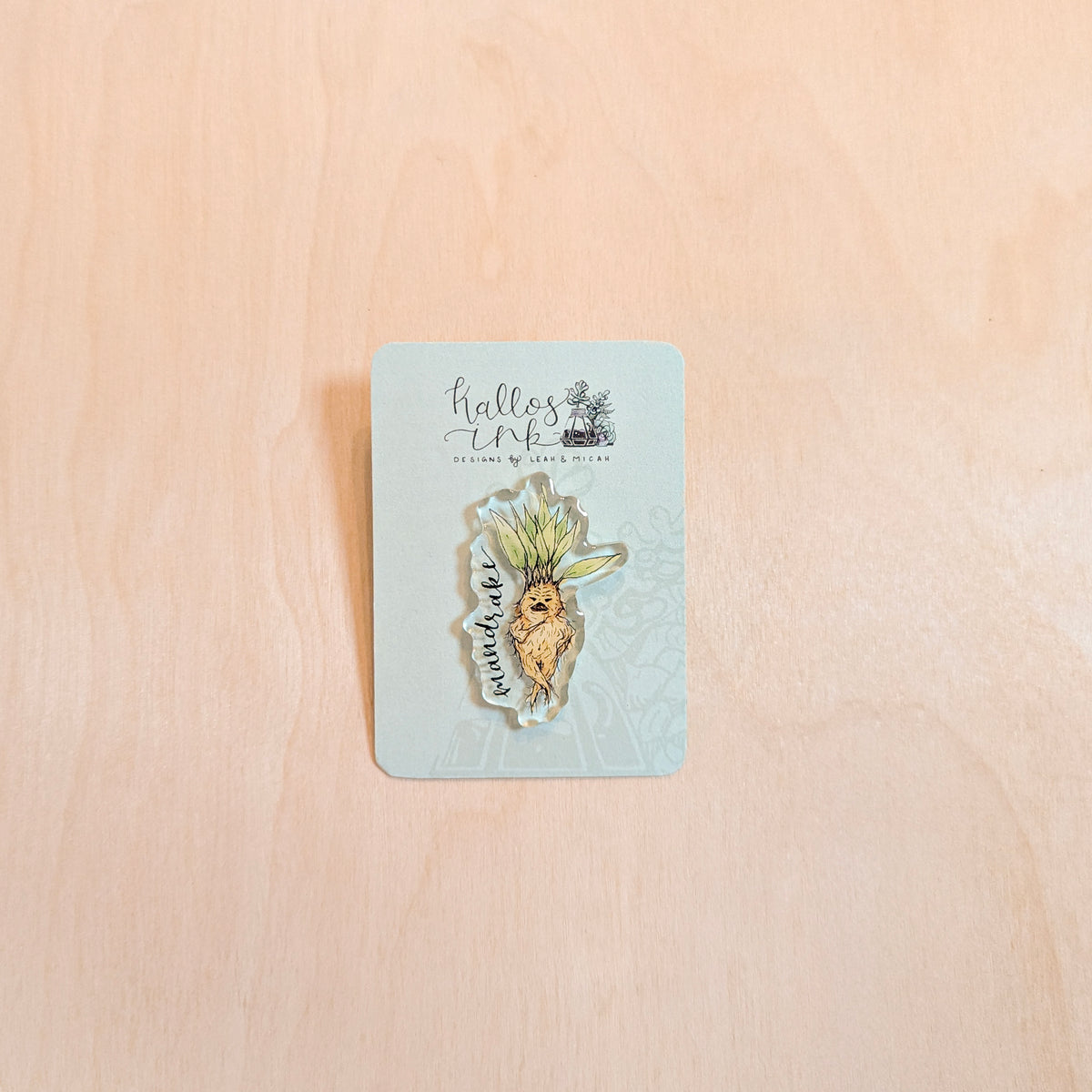 Mandrake Acrylic Pin