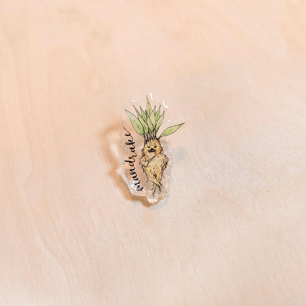 Mandrake Acrylic Pin