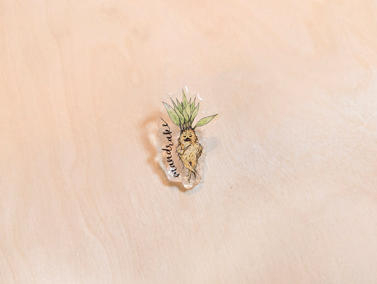 Mandrake Acrylic Pin