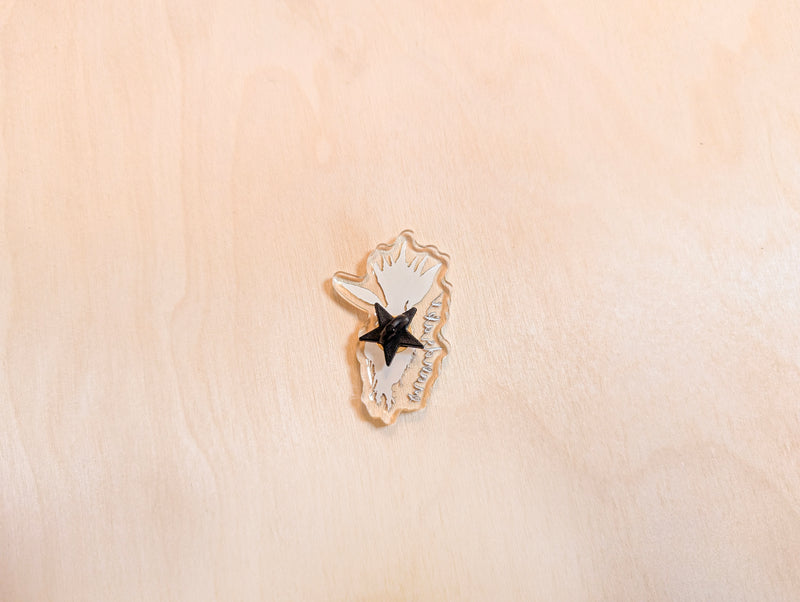 Mandrake Acrylic Pin