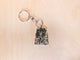 Book & Pothos Metal Keychain