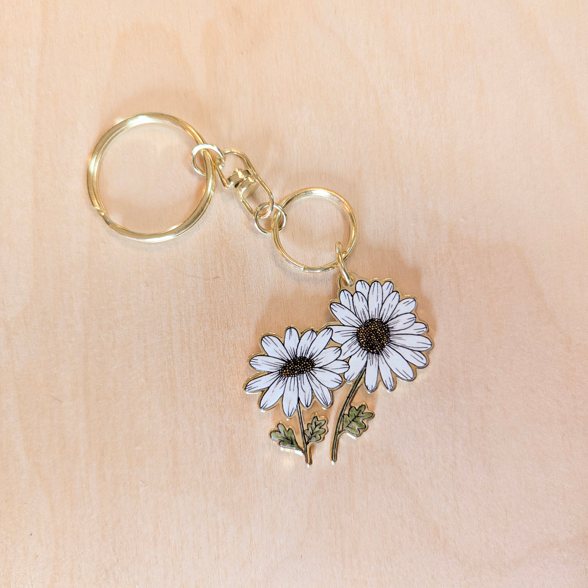 Daisy Metal Keychain