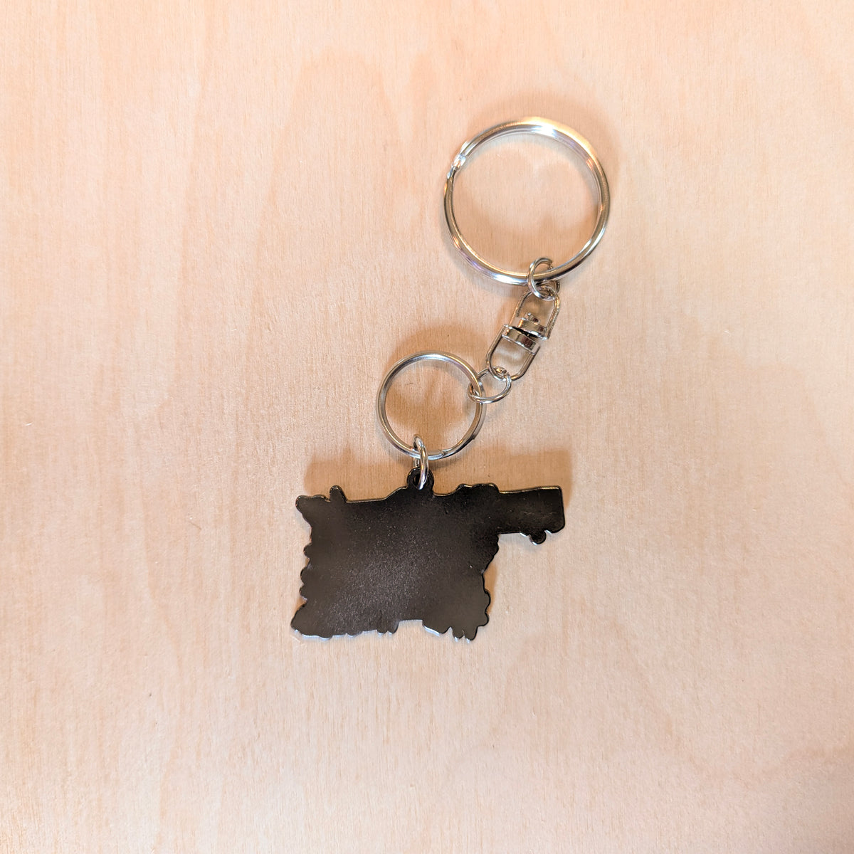 Oklahoma Shaped Metal Keychain