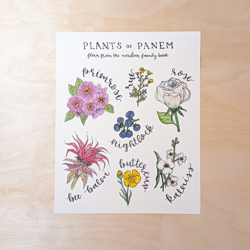 Hunger Games Panem Plants Botanical Art Print