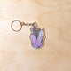 Crystal Mushroom Acrylic Botanical Keychain