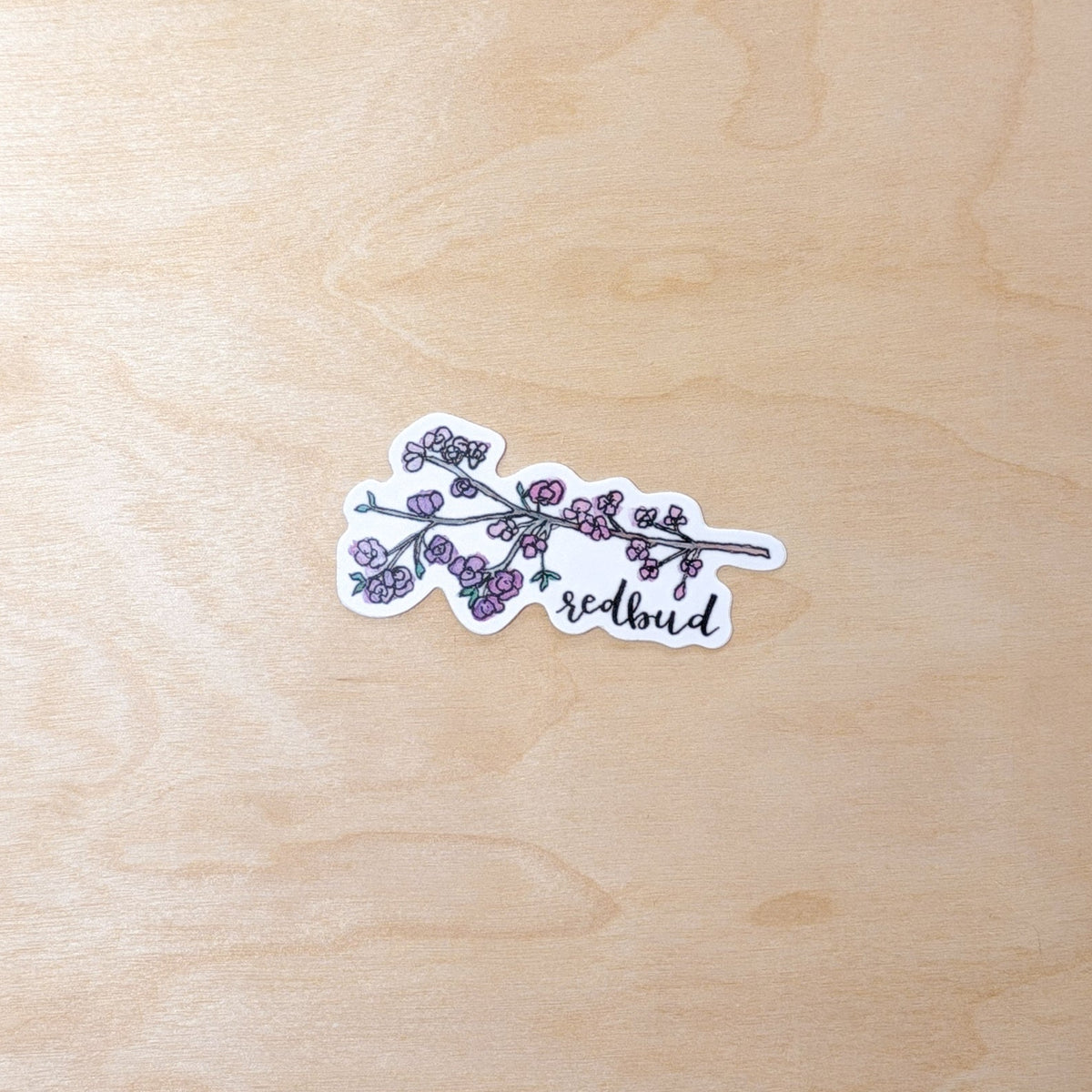 Redbud Purple Floral Botanical Sticker
