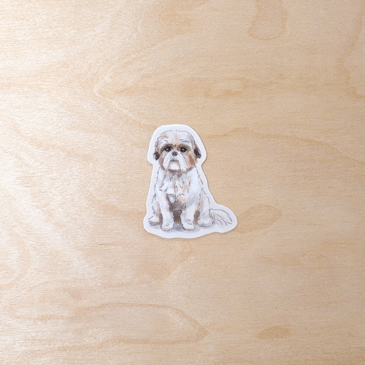 Shih Tzu Dog Pet Hand-Illustrated Sticker