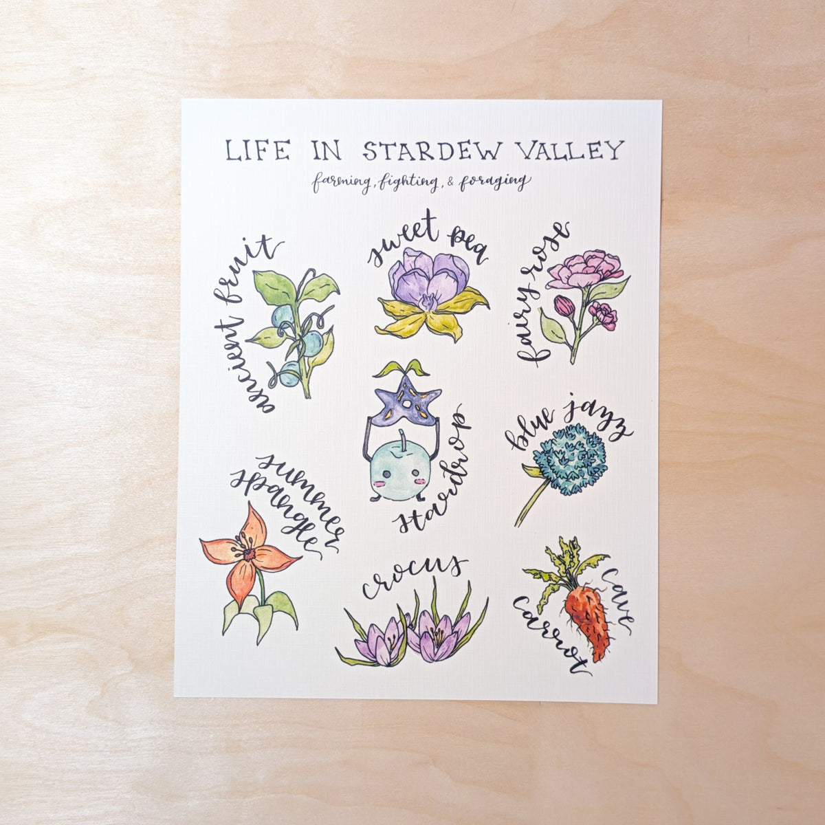 Stardew Valley Botanical Art Print