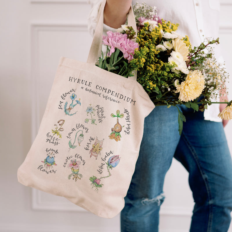 Hyrule Compendium Zelda Botanical Tote Bag