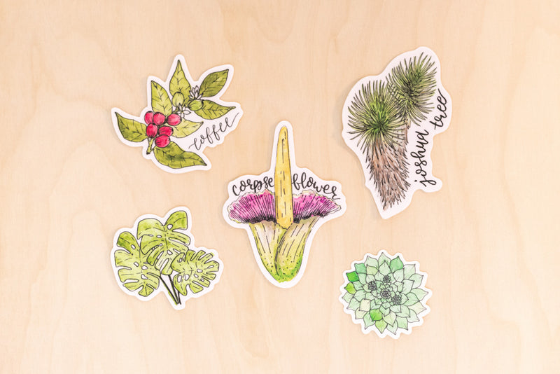 Tropical Florals Sticker Pack