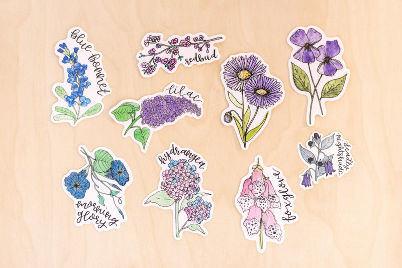 Blue & Purple Sticker Pack