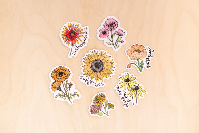 Red, Orange & Yellow Sticker Pack