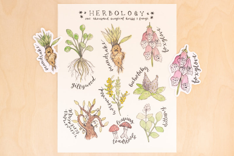 Herbology Harry Potter Art Print + Stickers