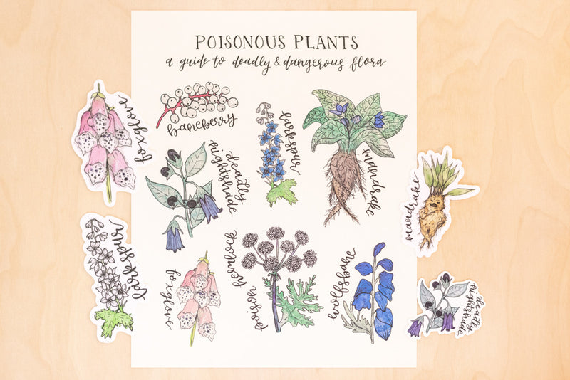 Poisonous Plants Art Print + Stickers