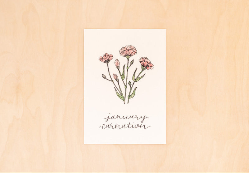 January Birth Flower Print